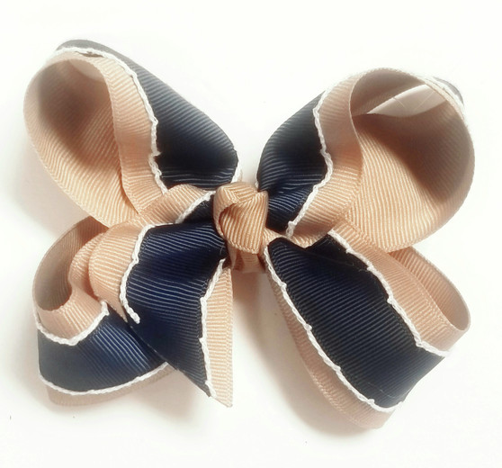 Navy Stitch Over Khaki