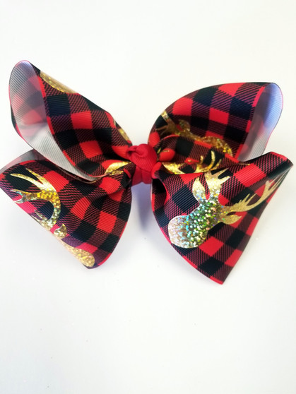 Red Buffalo with Gold Deer