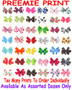 Preemie Print Bow