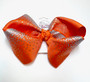 ORANGE 6" SPRINKLED WITH SILVER GLITTER