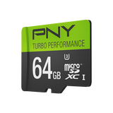 PNY 64GB Turbo Performance Class 10 microSDXC 90MB/S Read 4K Ultra HD U3