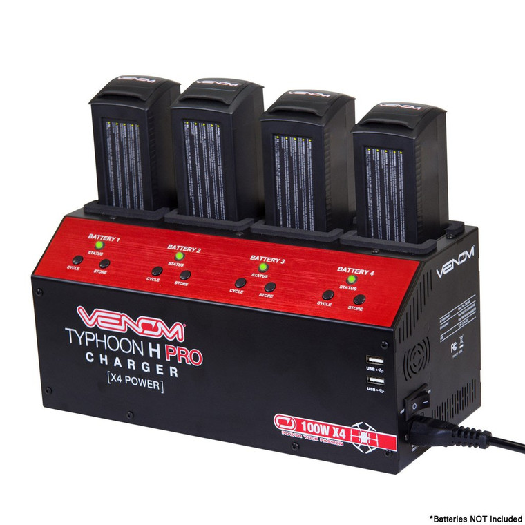 Typhoon H 4-Port LiPo Battery Balance Charger with Dual USB Outputs