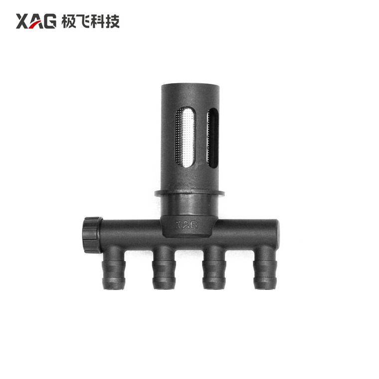 XAG P100 Pro Liquid Container Bottom Outlet 4-Way Tube Fitting Kit w/ Filter) (14-006-00030)