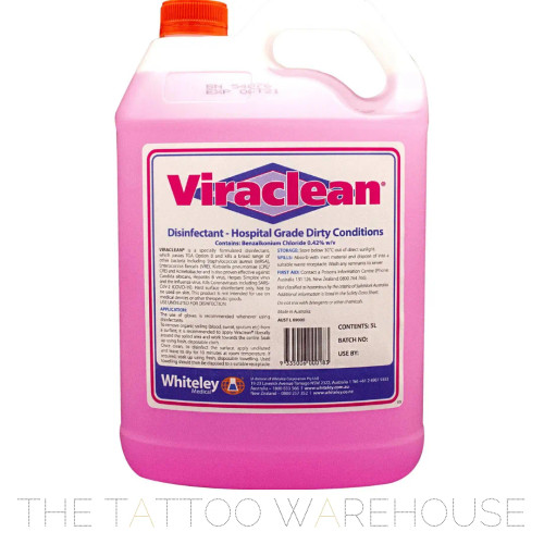 ViraClean 5L. the Perfect and Best cleaning solution for your tattoo studio.