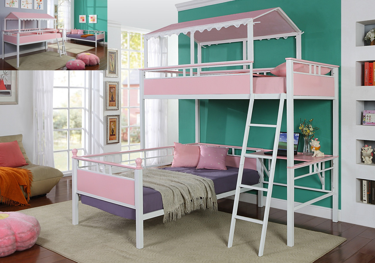 Bunk sales bed pink