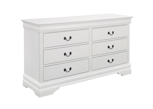 The Louis Phillipe Collection - Louis Philippe 5-drawer Chest White -  204695 at Jaxco Mattress Store in Jacksonville, FL.