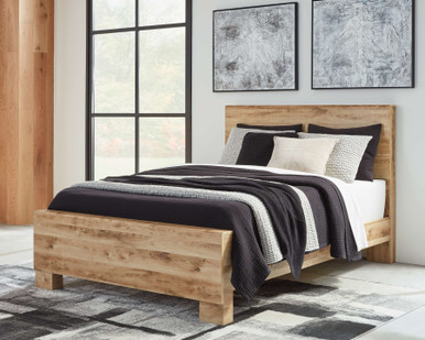 grey wooden super king bed