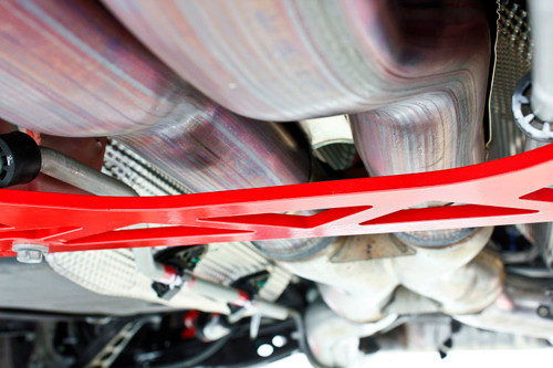 BMR Driveshaft Tunnel Brace, Steel, Red (2016-2024 Camaro)