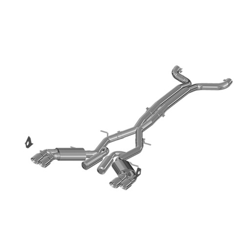 MBRP Armor Plus Street Cat-Back Exhaust System, Polished Quad Tips (2016-2024 Camaro SS & 2017-2024 Camaro ZL1)