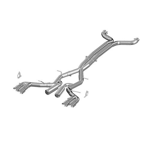 MBRP Armor Lite Race Cat-Back Exhaust System, Polished Quad Tips (2016-2024 Camaro SS & 2017-2024 Camaro ZL1)