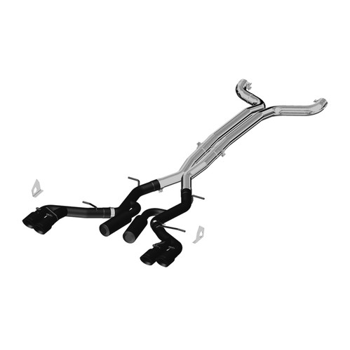 MBRP Armor BLK Race Cat-Back Exhaust System, Black Quad Tips (2016-2024 Camaro SS & 2017-2024 Camaro ZL1)