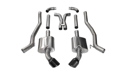 Corsa Xtreme Cat-Back Exhaust, Black Tips (2010-2015 Camaro SS)