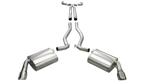 Corsa Sport Cat-Back Exhaust, Polished Tips (2010-2015 Camaro SS w/ Manual Transmission)