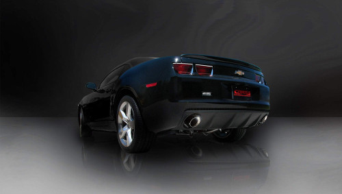 Corsa Sport Cat-Back Exhaust, Black Tips (2010-2015 Camaro SS w/ Manual Transmission)