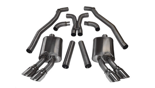 Corsa Sport Cat-Back Exhaust, Polished Quad Tips (2012-2015 Camaro ZL1)