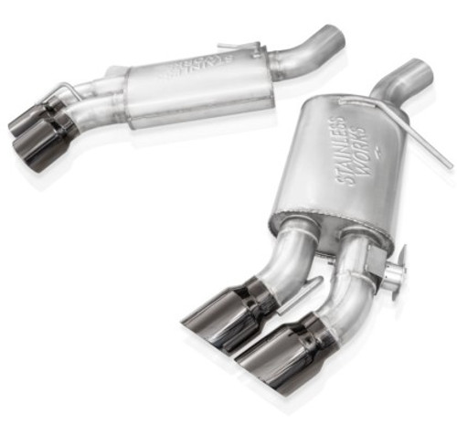 Stainless Works Redline Axle-Back Exhaust, Chrome Black Quad Tips, Performance Connect (2016-2024 Camaro SS & 2017-2024 Camaro ZL1)