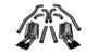 Corsa Sport Cat-Back Exhaust, Black Quad Tips (2012-2015 Camaro ZL1)