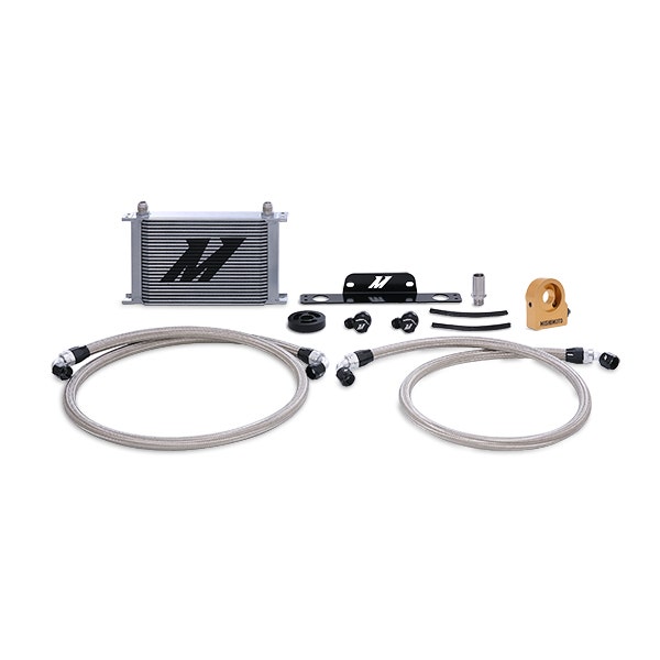 Mishimoto Engine Oil Cooler Kit, Silver w/Thermostatic Plate (2010-2015 Camaro SS)