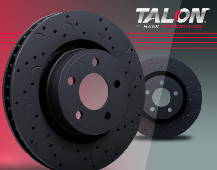 Hawk Talon Cross Drilled & Slotted Brake Rotors, Rear (2010-2015 Camaro V6)