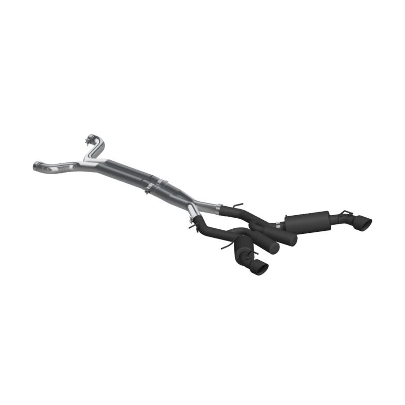 MBRP Armor BLK Street Cat-Back Exhaust System, Black Tips (2016-2024 Camaro SS)