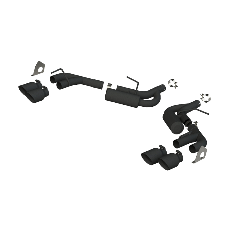 MBRP Armor BLK Race Axle-Back Exhaust System, Black Quad Tips (2016-2024 Camaro 2.0T & 2016-2024 Camaro V6)