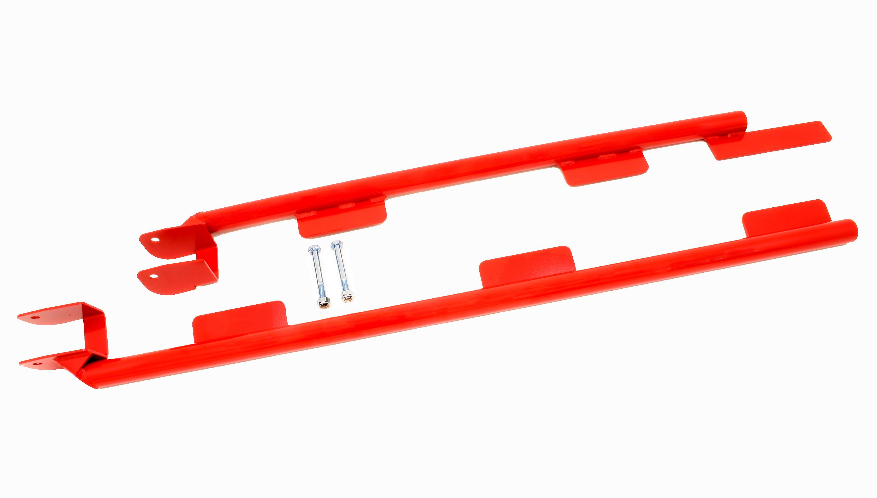 BMR Subframe Connectors, Weld-On, Tubular, Red (1993-1997 Camaro Convertible)