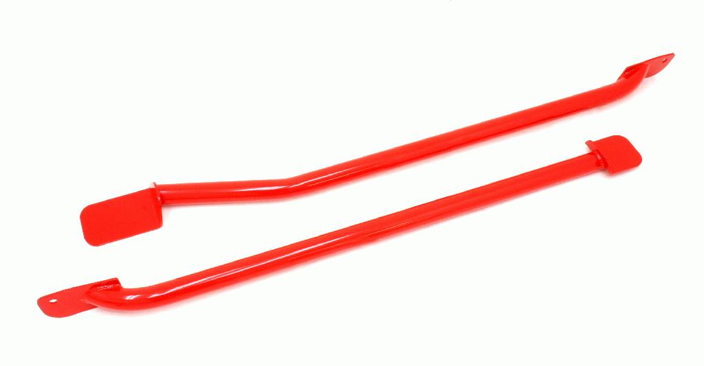 BMR Subframe Connectors, Weld-On, Tubular, Red (1993-2002 Camaro Coupe)