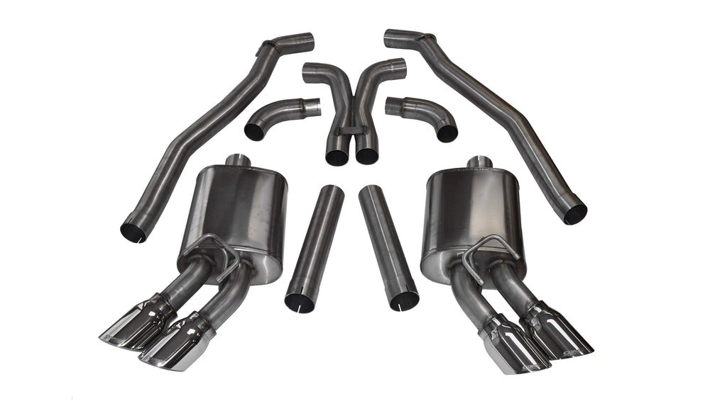 Corsa Sport Cat-Back Exhaust, Polished Quad Tips (2012-2015 Camaro ZL1)