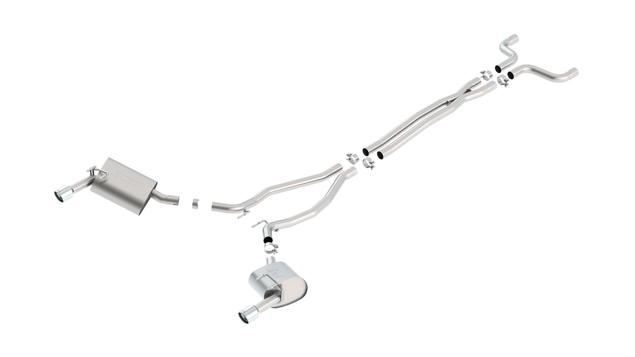 Borla S-Type Cat-Back Exhaust, Polished Tips (2014-2015 Camaro V6)