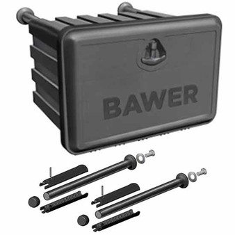 Bawer 19.7 X 18.11 X 39.4 Inch Black Poly Tool Box W/ Pull-Out Drawer