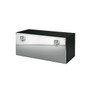 Bawer 18 X 18 Inch Black Powder-Coated Steel Tool Box With Stainless Steel Single Door, 2 Handles