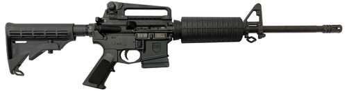 Side view of Dark Storm DS-15 M4 rifle with 16″ 5.56 NATO HBAR barrel, CAR15 7″ forearm, A2 sights; Maryland-compliant AR-15