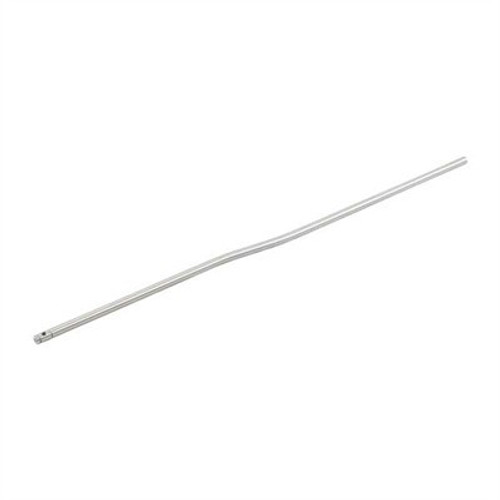 Angled view of DSI stainless steel mid-length gas tube with natural silver finish for AR-15 mid-length gas systems