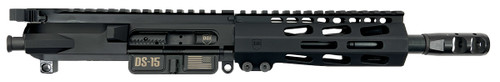 Side view of DSI Typhoon 7.5-inch complete AR-15 upper with M-Lok handguard and Firestorm compensator in black finish