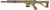 Back view of a FDE NJ legal post ban Typhoon rifle. Features a magpul fixed stock, ten round magazine, 14.5 inch barrel, and pin and weld Firestorm compensator.