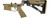 Back side view of DS-15 Typhoon assembled standard lower receiver in FDE with Hogue adjustable stock and pistol grip