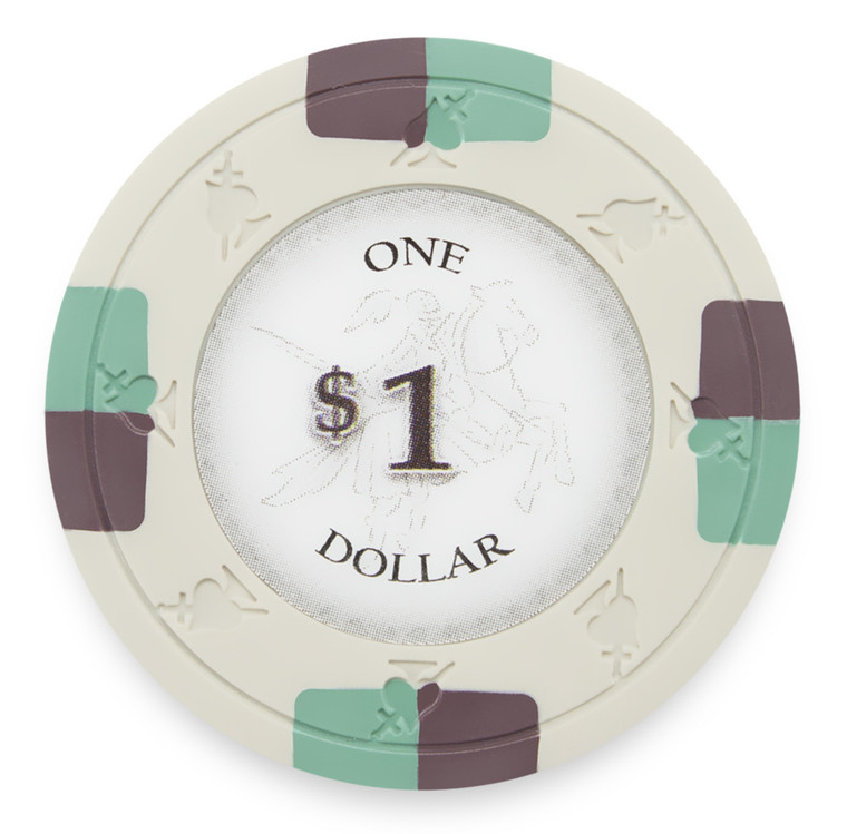 Clay Poker Knights 13.5 Gram Poker Chip $1 (25 Pack)