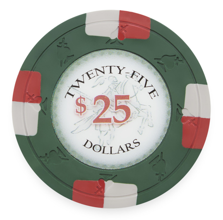 Clay Poker Knights 13.5 Gram Poker Chip $25 (25 Pack)