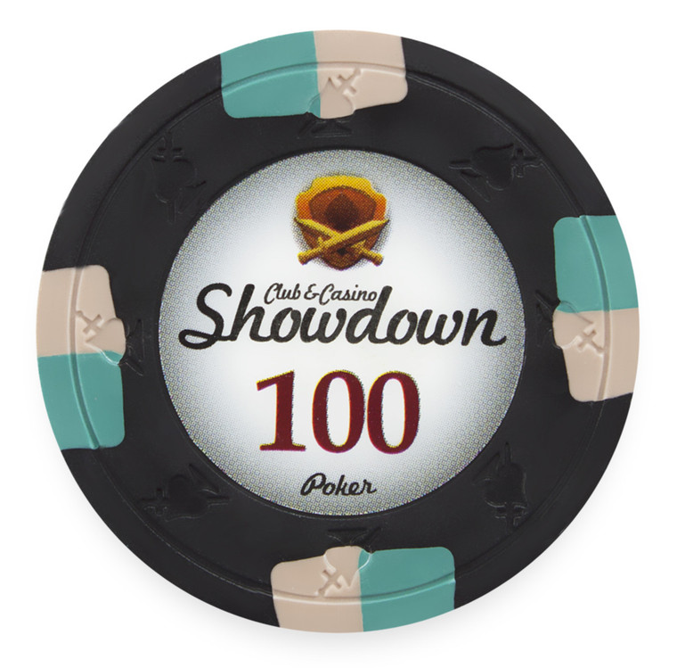 Clay Showdown 13.5 Gram Poker Chip $100 (25 Pack)