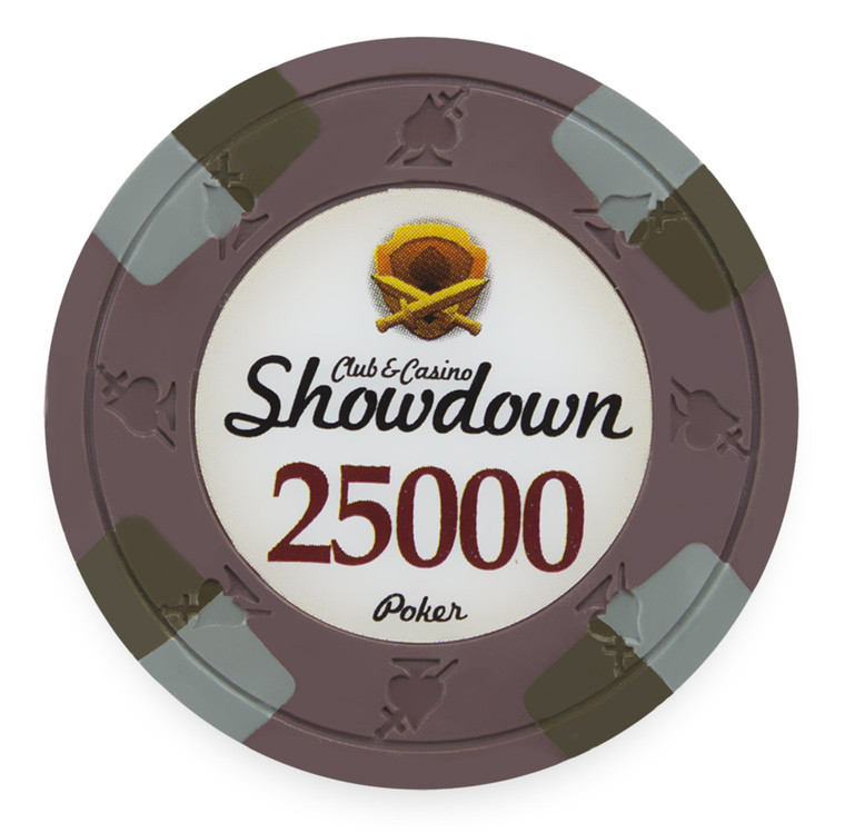 Clay Showdown 13.5 Gram Poker Chip $25000 (25 Pack)