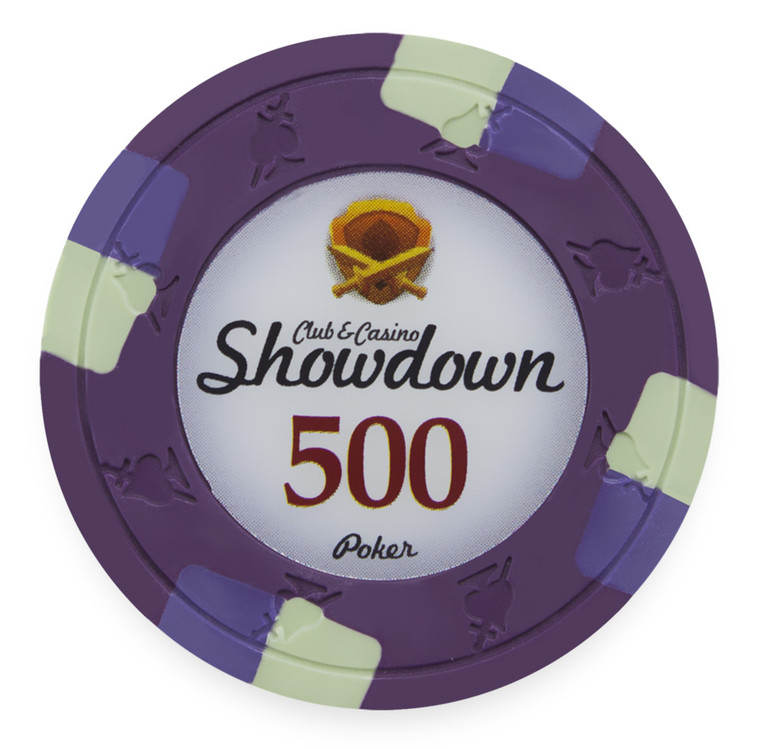 Clay Showdown 13.5 Gram Poker Chip $500 (25 Pack)