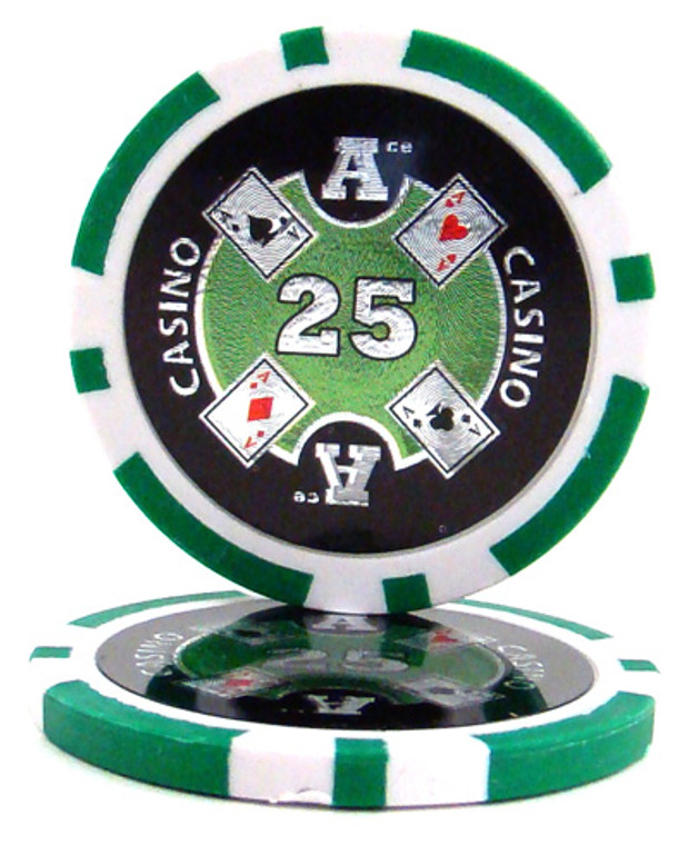Ace Casino 14 Gram Poker Chip - 25