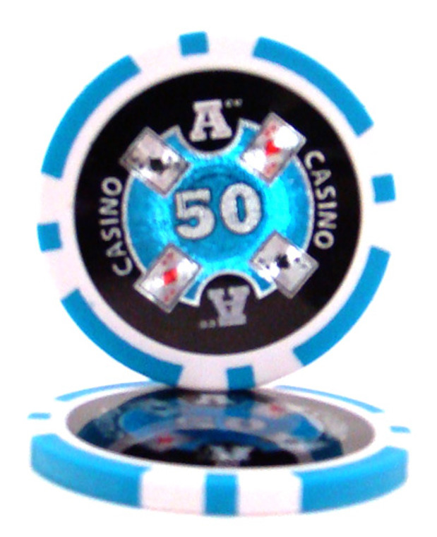 Ace Casino 14 Gram Poker Chip - 50