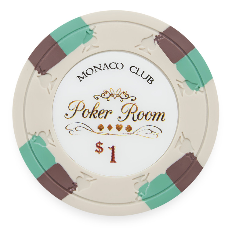 Monaco Club 13.5 Gram Poker Chip $1 (25 Pack)