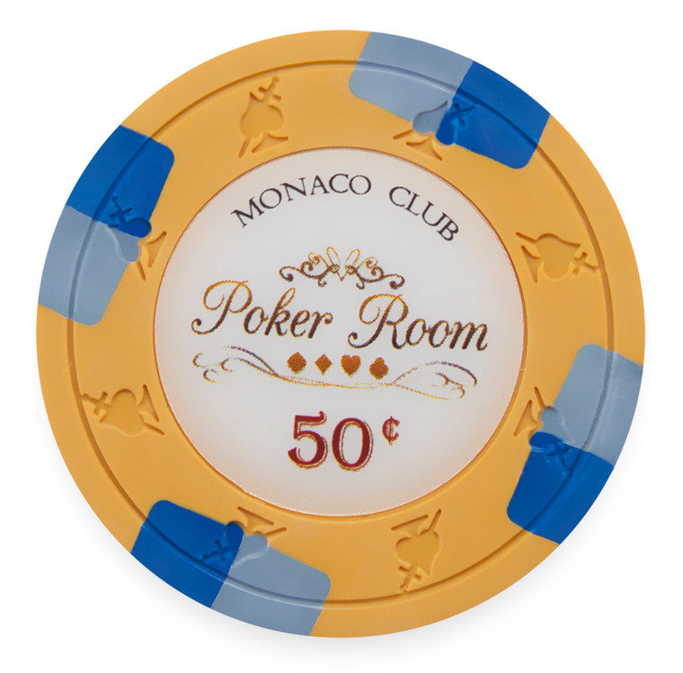 Monaco Club 13.5 Gram Poker Chip 50c (25 Pack)