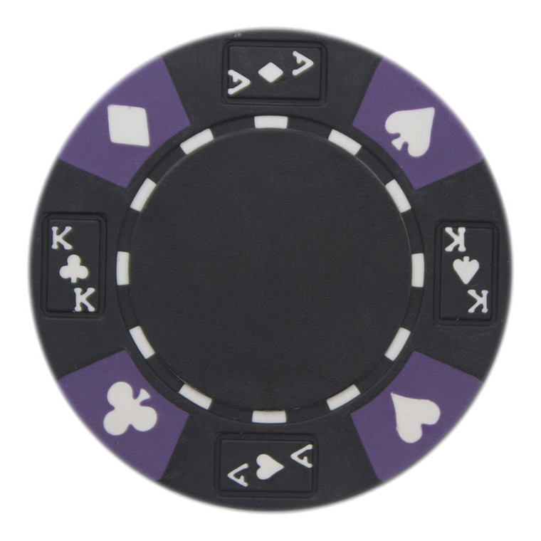Black - Ace King Suited 14 Gram Poker Chips (25 Pack)