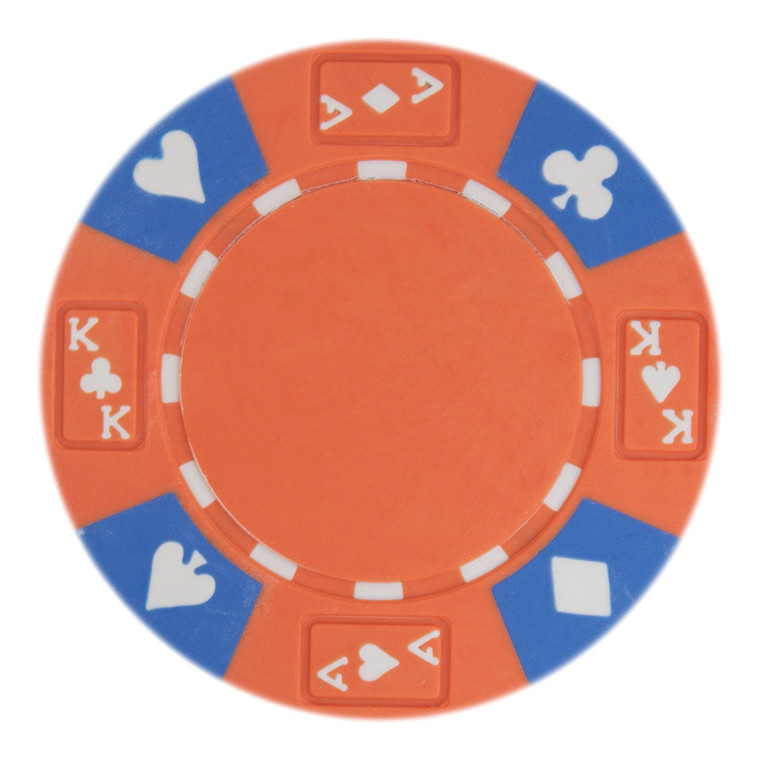 Orange - Ace King Suited 14 Gram Poker Chips (25 Pack)