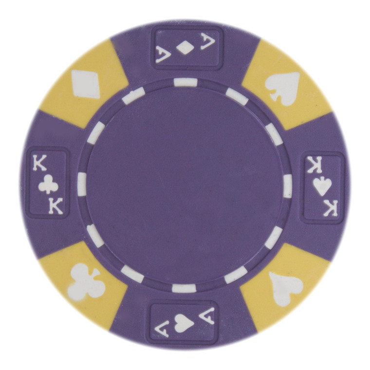 Purple - Ace King Suited 14 Gram Poker Chips (25 Pack)