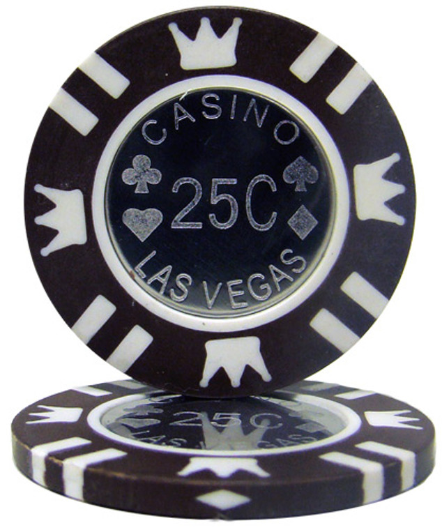 Coin Inlay 15 Gram Poker Chip - .25 (cent)