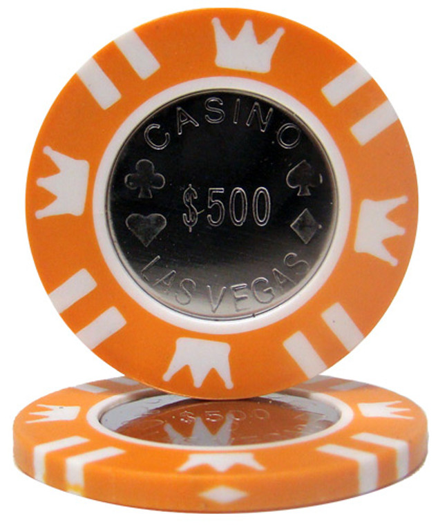 Coin Inlay 15 Gram Poker Chip - $500 (25 Pack)